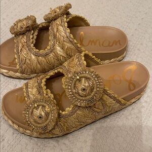 Sam Edelman Women's Brown Espadrille Slides